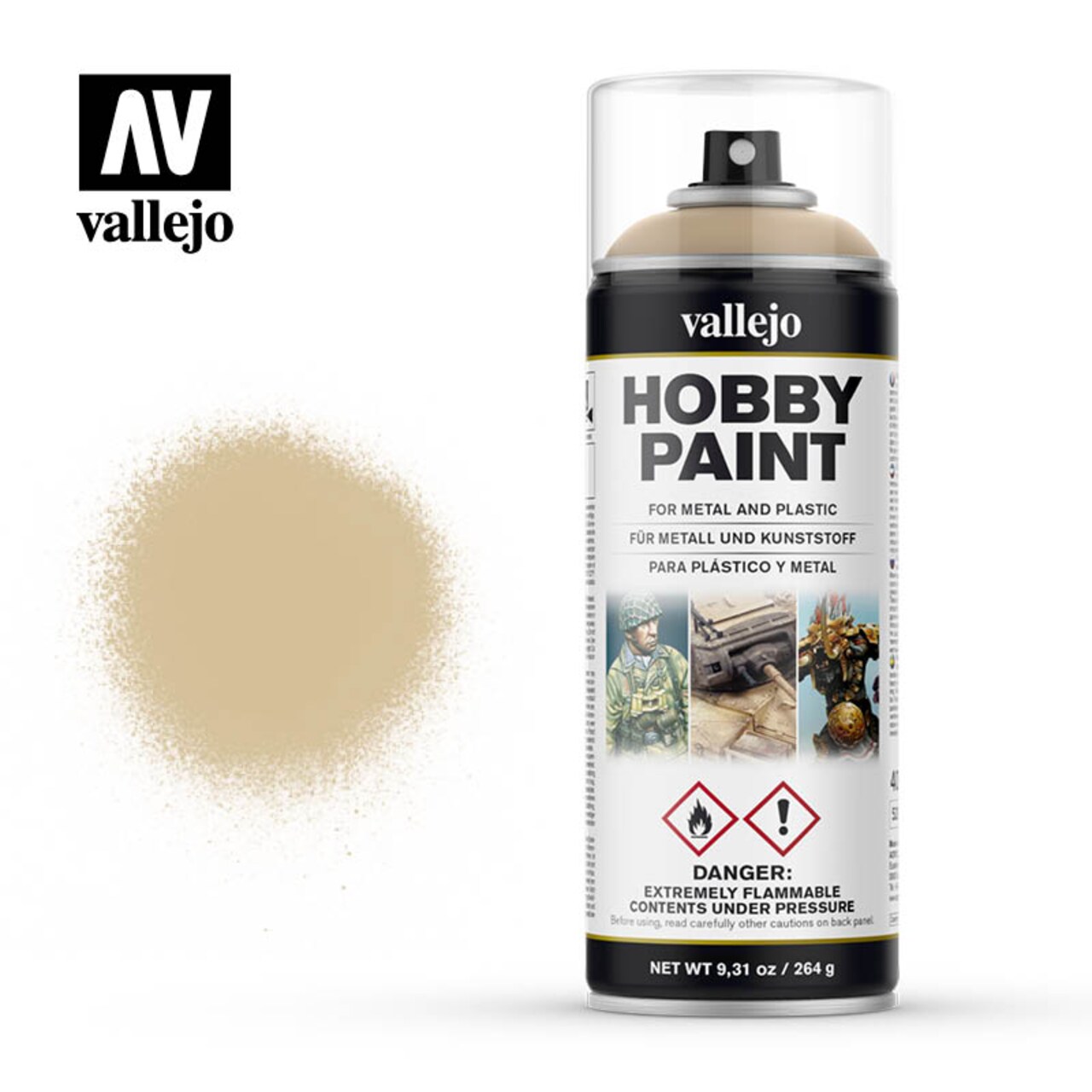 Vallejo Fantasy Color Bonewhite 400 mL Spray Can Aerosol